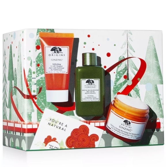 Origins Glow & Believe GinZeng & Mega-Mushroom Hydrating Glow Kit NEW - Picture 3 of 4